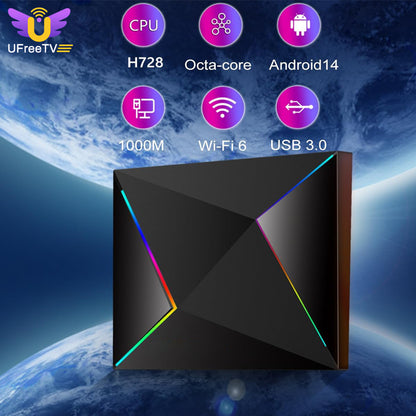 Ufree box R69 plus smart Streaming Box for tv  8K/4k HDR-Android 14.0