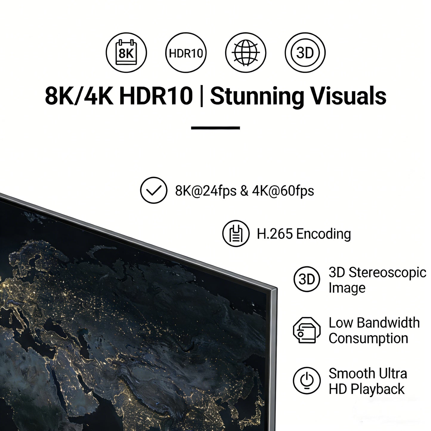 Ufree Tv box Easy Set up smart Streaming Box for tv  8K/4k HDR-Android 14.0