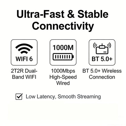 Ufree Tv box Easy Set up smart Streaming Box for tv  8K/4k HDR-Android 14.0