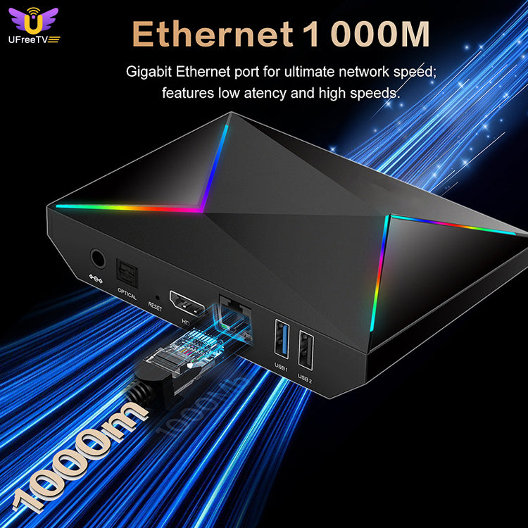 Ufree box R69 plus smart Streaming Box for tv  8K/4k HDR-Android 14.0