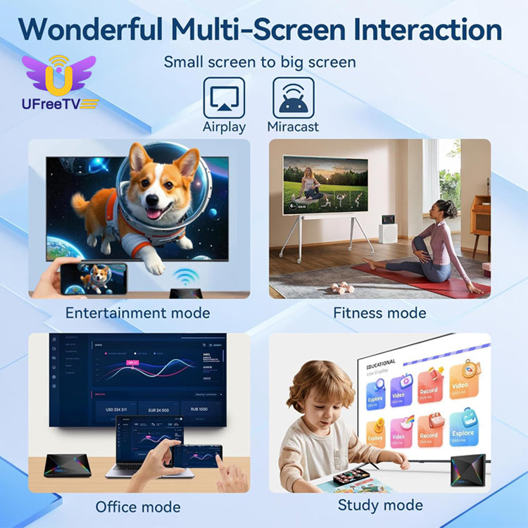 Ufree box R69 plus smart Streaming Box for tv  8K/4k HDR-Android 14.0