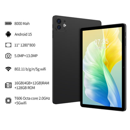 Ufree Streaming tablet M60 11-inch  tablet  with a keyboard, mouse, protective case, stylus, octa-core processor, 8000mAh battery,  IPS high-definition display, and supports WiFi 5G dual-band  Android 15 operating system